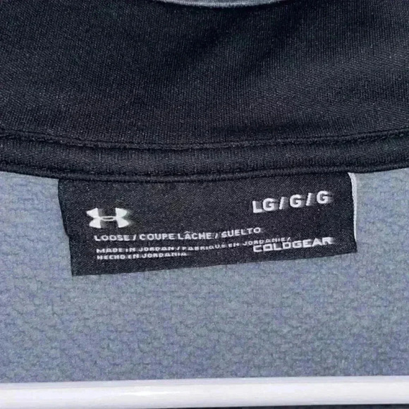 Under Armour ColdGear Fleece Lined Quarter Zip Pullover Sweatshirt Size Large - Picture 4 of 7